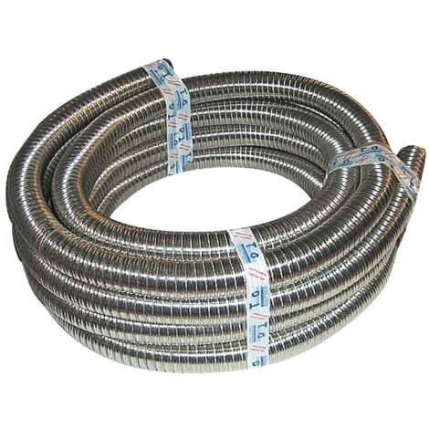 Tubo flessibile inox ø 80 mm con doppia parete e interno liscio (prezzo a metro) 00000051300