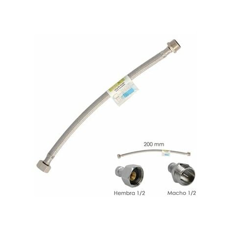 Tubo Flessibile Inox Maschio 1/2 - Femmina 1/2 - 200mm