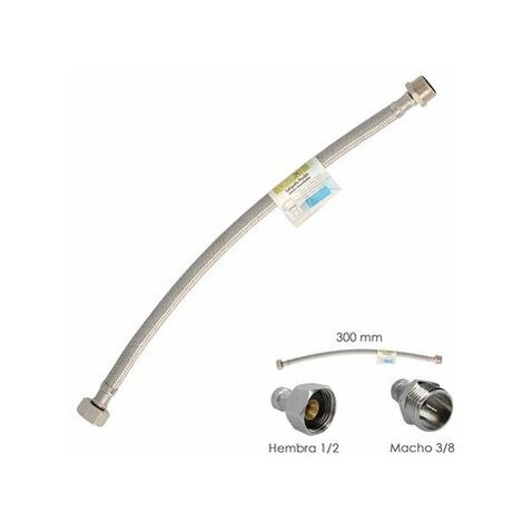 Tubo Flessibile Inox Maschio 3/8 - Femmina 1/2 - 300mm