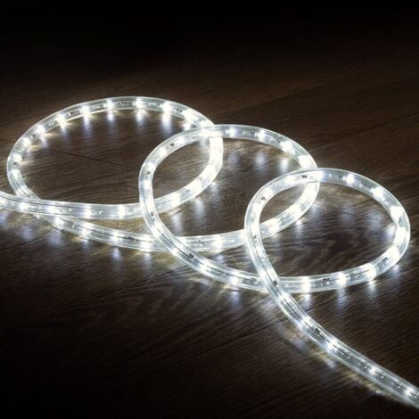Tubo Flessibile LED Circolare 220V AC 36 LED/m Bianco Freddo IP65 su Misura Taglio ogni 100cm 1 m