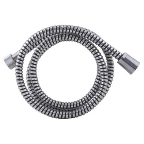 Tubo flessibile per doccia Brixo in PVC cromato – lunghezza 1,5 m, attacchi inox ½"