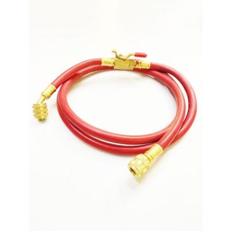 TUBO FLESSIBILE SINGOLO PER GAS CON RUBINETTI A SFERA 45° R410 1,5 MT (28692)