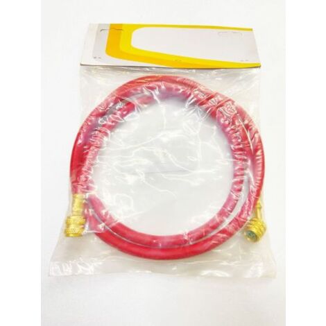 TUBO FLESSIBILE SINGOLO PER GAS R410A  ROSSO 5/16 - 1/4 1,5 MT (30712)