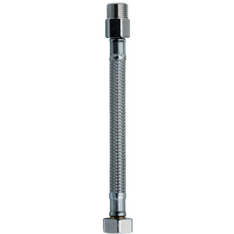 TUBO flexible de goma DN10 1/2" M LARGO - 1/2" F L 25 CM baño lavabo