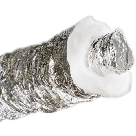 tubo flexible de termoventilación para pellets de 60 mm x 10 m aislado