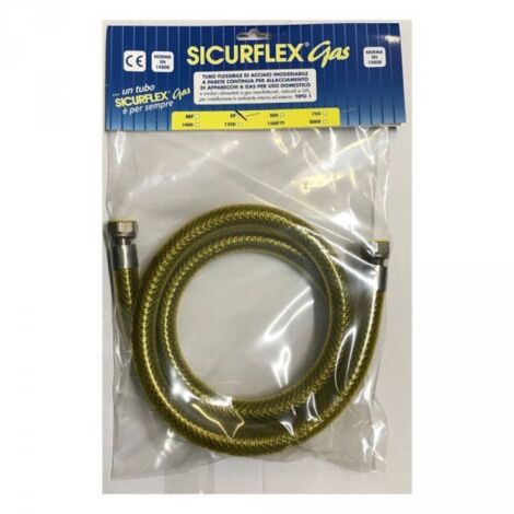 Tubo gas e gpl X10134 da 2 mt acciaio inox ff ½