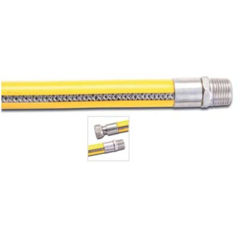 TUBO GAS FLESSIBILE MF - INOX/PVC 1/2MF CM 150 - 1 pezzo