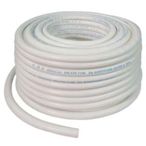 TUBO P/GAS-METANO GOMMA BIANCO UNI-CIG 7140 13X20 MM 50 MT