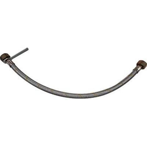 TUBO GAS TRECCIA X CENTRALINE + CHIAVE - ACCIAIO ZINCATO 1/2F CM 100- 2 pezzi