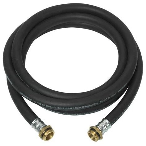 TUBO GASOLIO 4mt RACCORDATO 1 POLLICE POMPA NAFTA TRAVASO BOTTE RIBIMEX