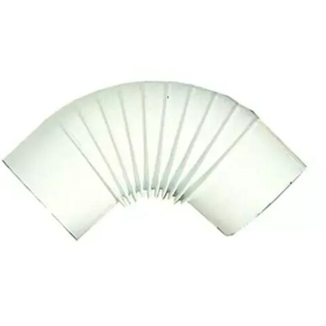 tubo gomito smalbo in acciaio smaltato verniciato bianco, diametro 13 cm