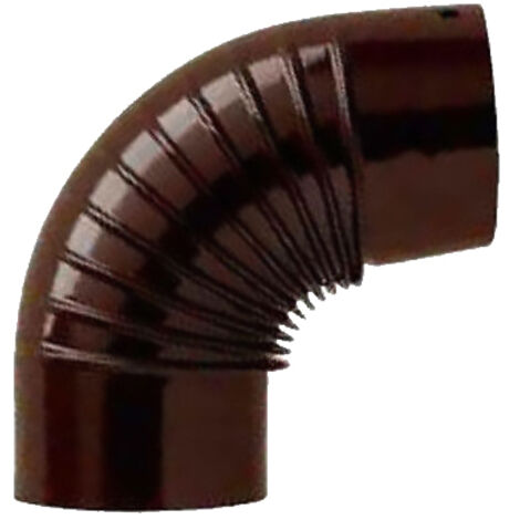 tubo gomito smalbo in acciaio smaltato verniciato marrone, diametro 12 cm