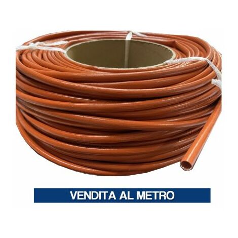 TUBO GUAINA IN TESSUTO DI VETRO E SILICONE ALTE TEMPERATURE COLORE ROSSO 39415V 10 MM (39417)