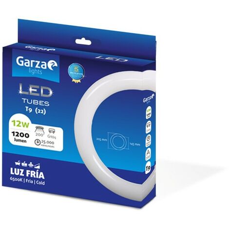 Tubo ilumin led circular t9 garza 12w 1200lm 6500k Ø20,5 bl
