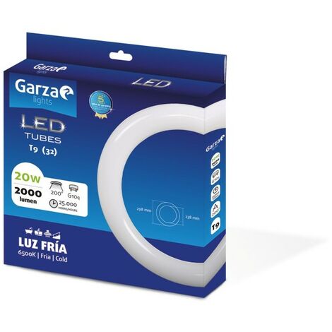 Tubo ilumin led circular t9 garza 20w 2000lm 6500k Ø29,8 bl