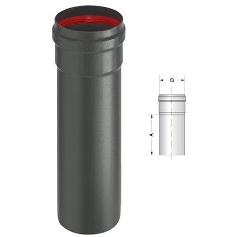 TUBO IN ACCIAIO PESANTE SMALTATO PORCELLANATO PELLET AETERNUM 8X100