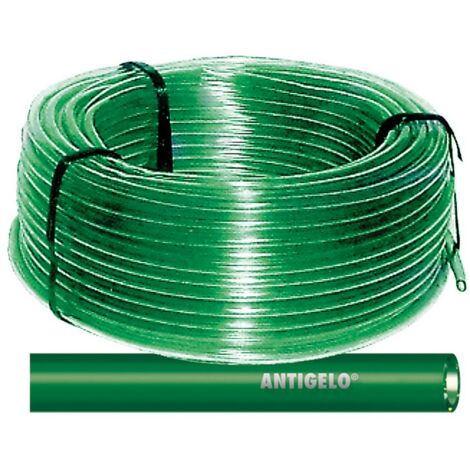 TUBO IN PVC ANTIGELO TRASPARENTE Col. Verde Ï mm. 40x50 (mt. 35) KG 34