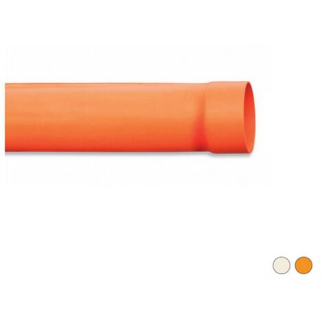Tubo in pvc arancio 100x100 cm l. 100 cm