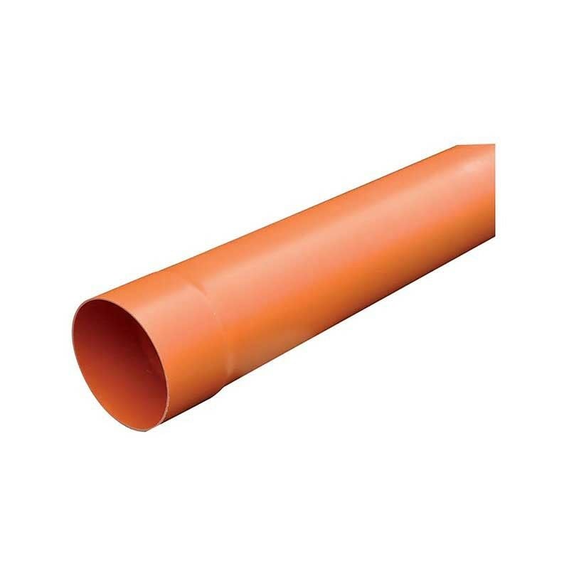 Tubo in pvc arancio a norma - uni en 1329 : Diametro - 200, Metri Lineari - 3 metri