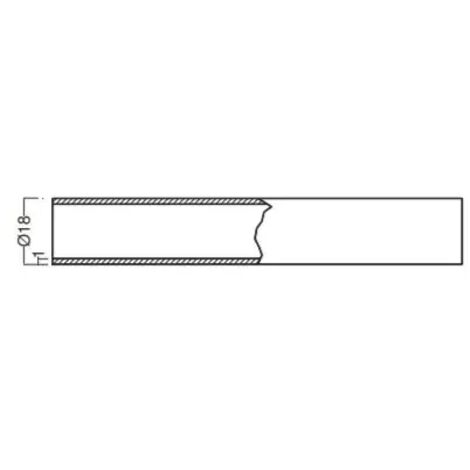 TUBO INOX D.18 mm TAHUMA AISI304