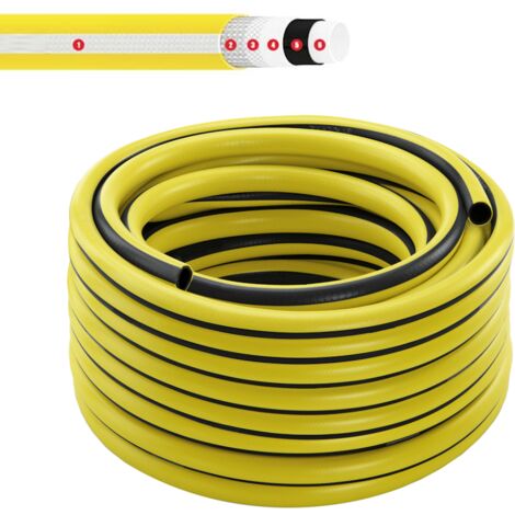 Tubo Irrigazione a 5 strati resistente e flessibile con rinforzo tessile - Lunghezza: 25 metri - Diametro: 3/4" - 19 mm