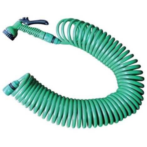 Tubo Irrigazione A Spirale In Kit Stars Mt 15 + Raccordi + Idropistola - 1 Pz