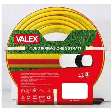 Tubo irrigazione acqua da giardino Professonale 5 strati 25 metri Valex