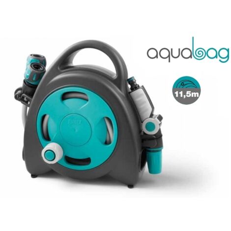 Tubo irrigazione con mini avvolgitubo 10 + 1,5m con lancia G.F - Aquabag