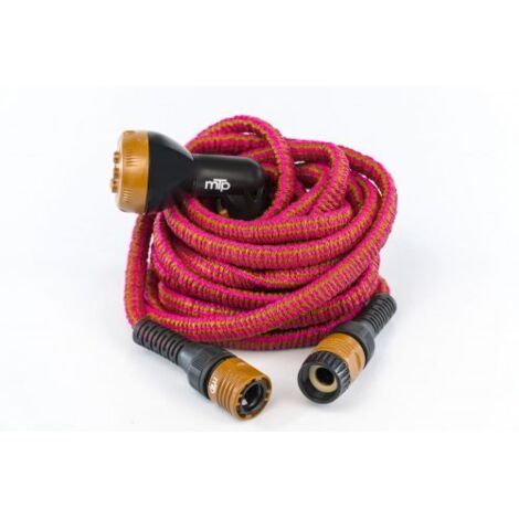 TUBO IRRIGAZIONE ESTENSIBILE WALLY ITALY - MT 7,5/15 BRONZO/AZZURRO +RACCORDI+PISTOLA - 1 pezzo