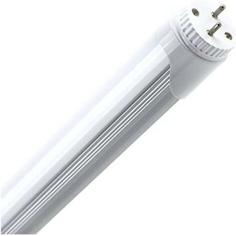 Tubo LED 22W T8 LED 2700K Luz muy cálida. Ø 2 cm. Tubo de luz LED profesional Cocina, almacén y pasillo. Aluminio y policarbonato. Color blanco - Blanco