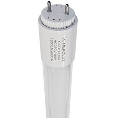 Tubo LED cristal T8 18W 120cm 6000K conex a 1 punta