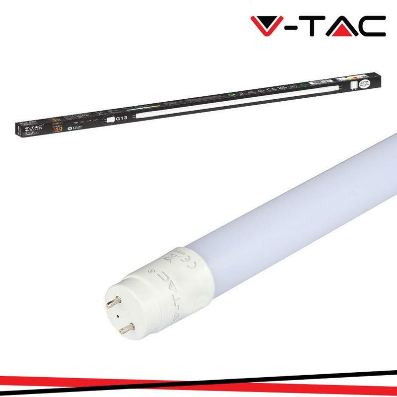 V-tac - led tubo T8 7W 60 cm nano plastica 6500K