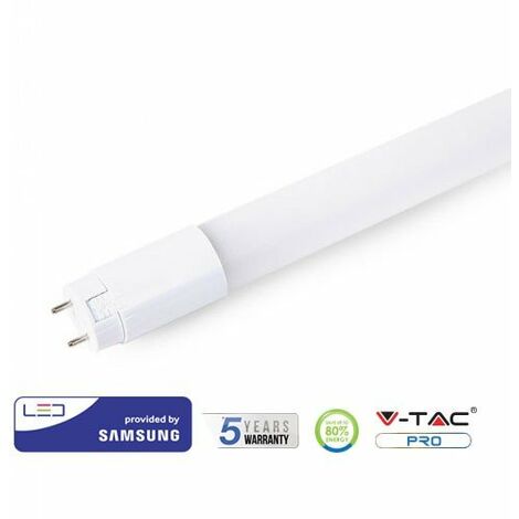 Tubo LED T8 Samsung PRO 18W 160° 120cm NanoPC. Alta eficiencia Temperatura de color - 6400K Blanco frío