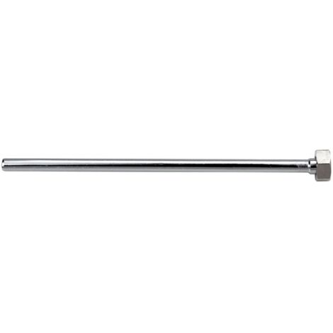 Tubo liscio in rame cromato con dado  Lunghezza: 35 cm