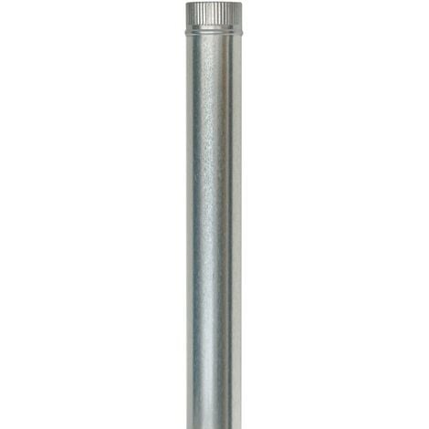 TUBO LISO GALVANIZ 1 M. RIZADO. Ø 150 MM