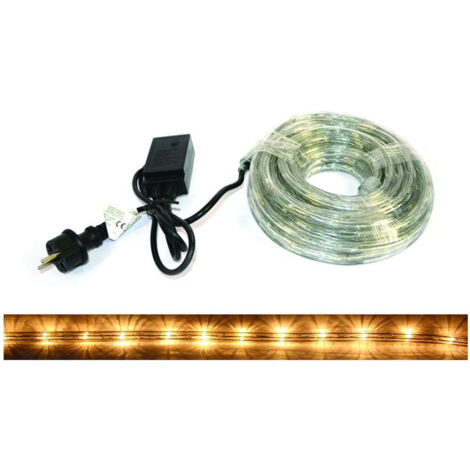 Tubo luminoso 216 LED bianco caldo interno-esterno con giochi luce 10 mt - 24 LED/mt