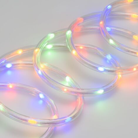 Tubo luminoso gocce led Ø10 mm per addobbi e decorazioni natalizie -10 m / Multicolor