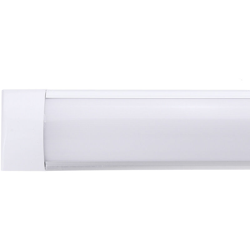 Image of Tubo luminoso in alluminio da 2 pezzi 120 cm 96 led per home office 220 v bianco