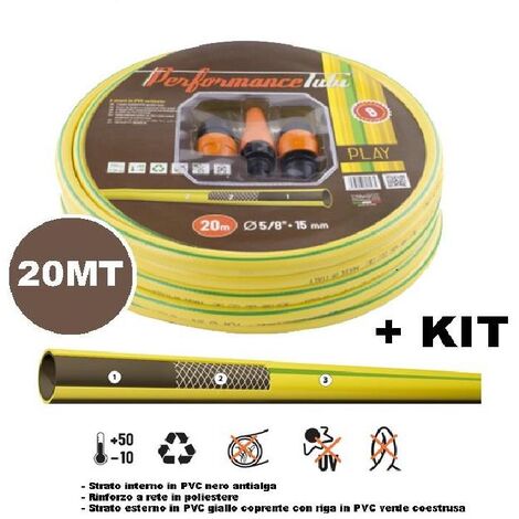 TUBO MATCH 5/8" 20MT CON KIT RACCORDI E LANCIA ALMAPLAST