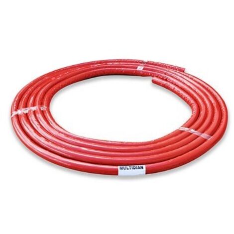 TUBO MULTI-DIAN SISTEMA MULTISTRATO COIBENTATO ROSSO ROTOLO 10 MT 20 x 2
