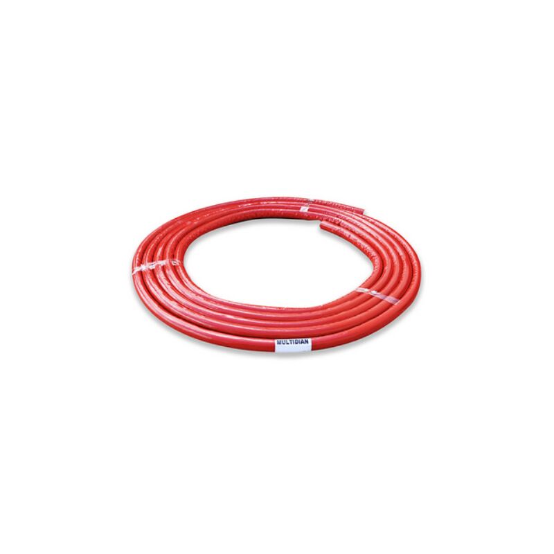 Tubo multi-dian sistema multistrato coibentato rosso rotolo 10 mt 20 x 2 dh mt 10