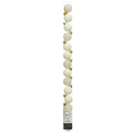 TUBO PALLINE DI NATALE BIANCO LANA