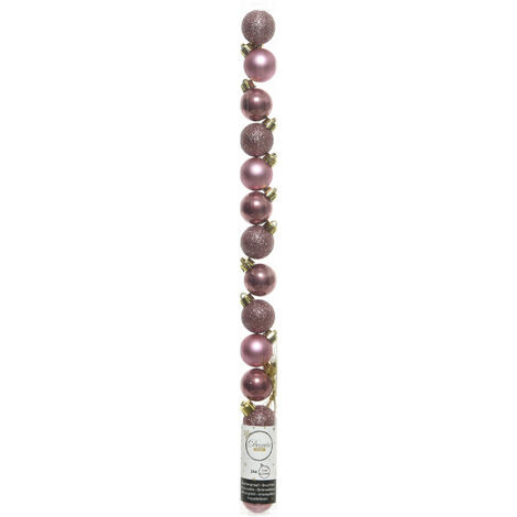 TUBO PALLINE DI NATALE ROSA VELVET
