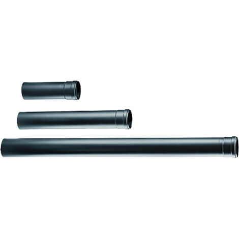 Tubo pellet ø 10 x 50 cm in acciaio nero