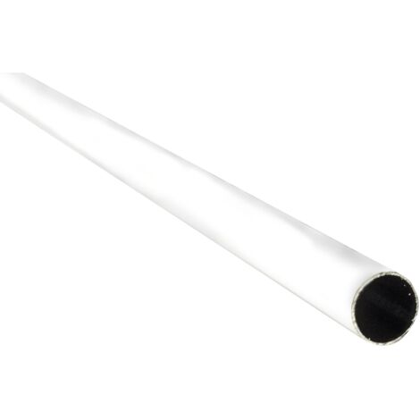 TUBO PER ARMADI TONDO RIVESTITO - 120 CM. - BIANCO