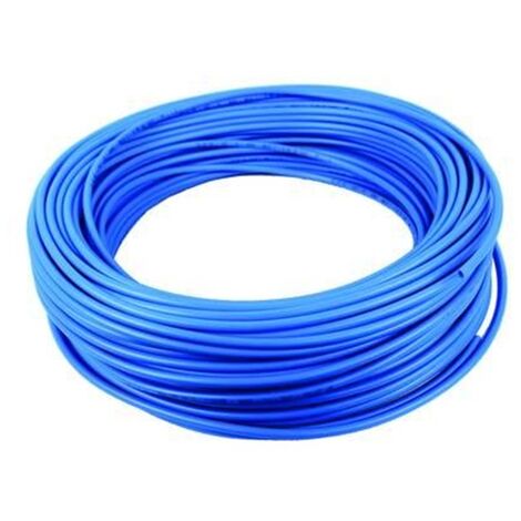 TUBO PER COMPRESSORE IN POLIURETANO AZZURRO ø mm.10x7,5 mt.100 9 atm  FER 293488