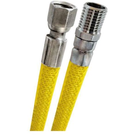 Tubo per gas flessibile 200 cm. attacco maschio - femmina