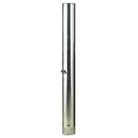 Tubo per stufa in acciaio zincato Ø 110 mm. Con chiave