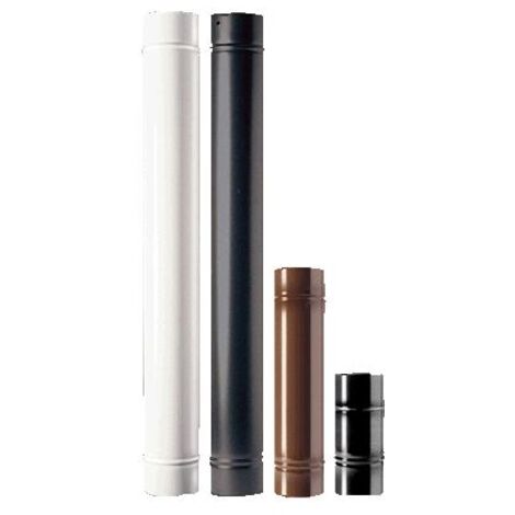 Tubo per Stufa lunghezza 100 cm 13 cm colore Nero in lamiera porcellanata