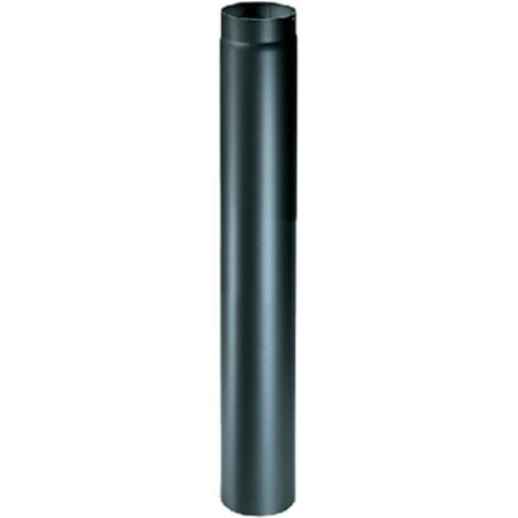 Tubo per stufe a legna in acciaio alluminato nero   13 x h 50 cm sp. 2 mm temperatura di esercizio max. 400o uso interno